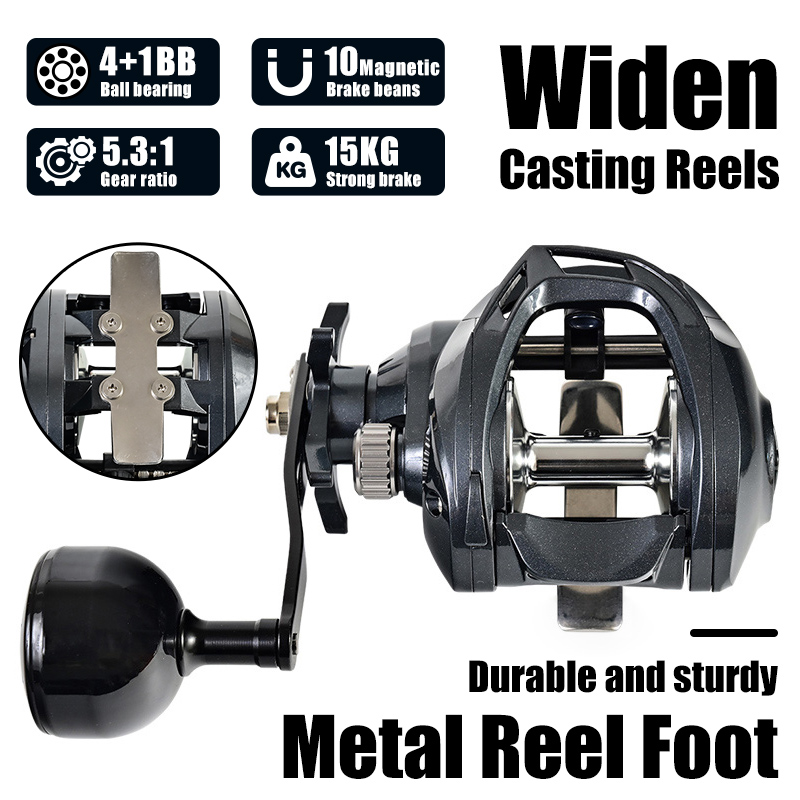 Kastking Reel Zephyr - Carretilha de Pesca de Corpo Largo,