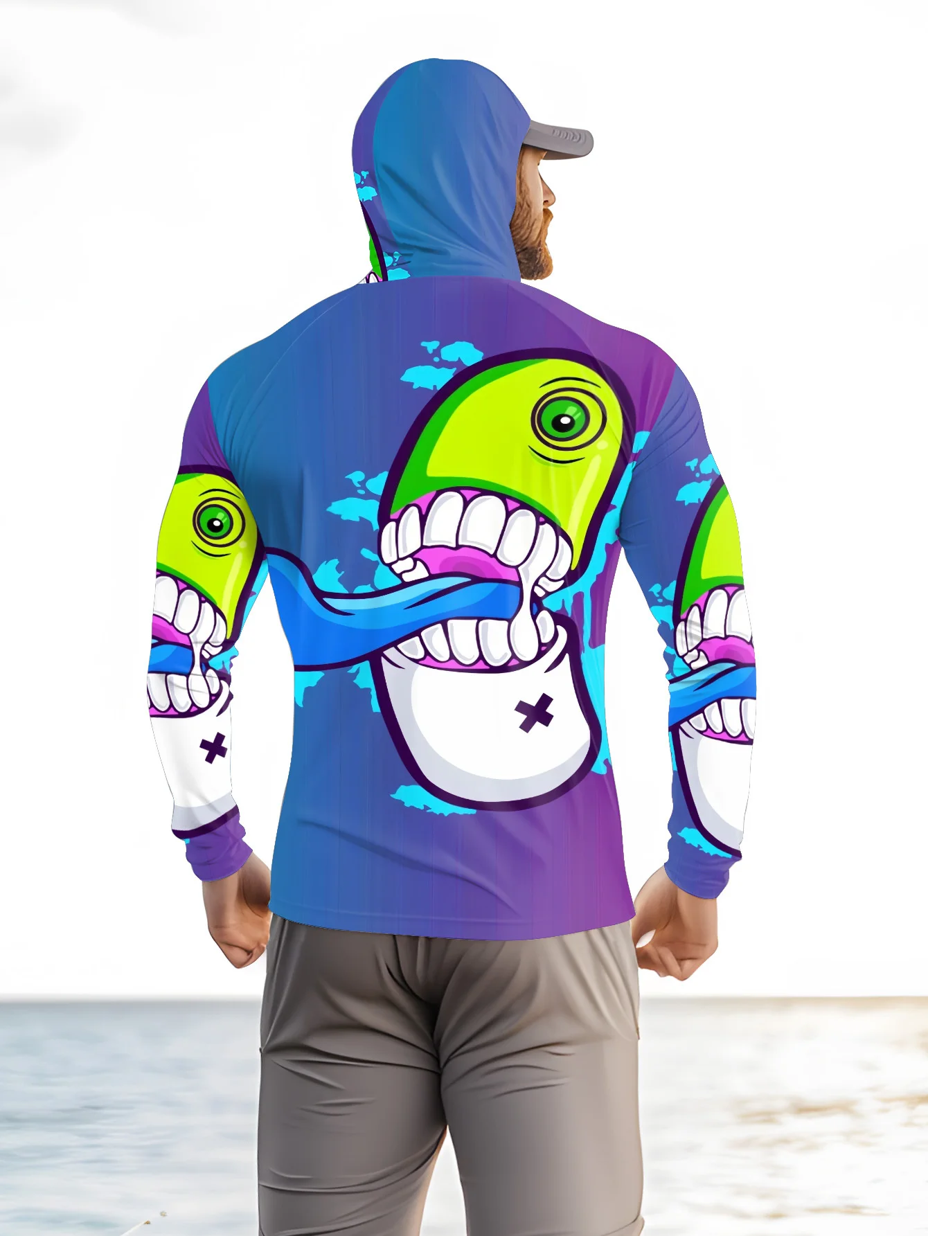 Camisola com capuz para pesca, - Fishing Mask Sun Protection avaliação e preço