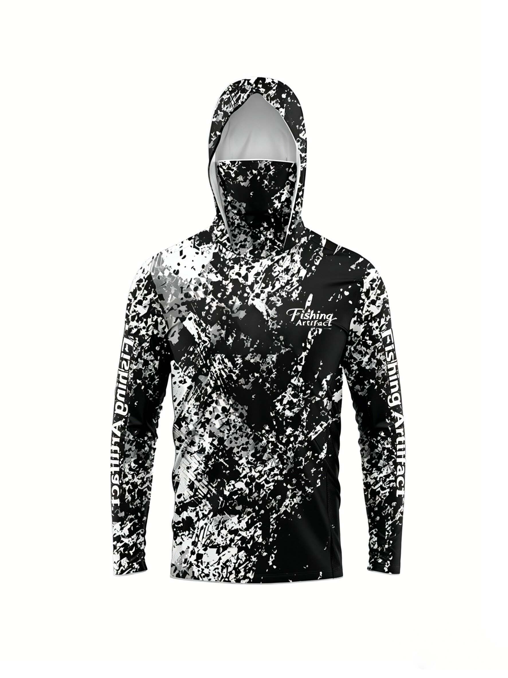 Camisa de Pesca Masculina de V - Fishing Mask Sun Protection avaliação e preço